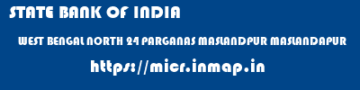 STATE BANK OF INDIA  WEST BENGAL NORTH 24 PARGANAS MASLANDPUR MASLANDAPUR  micr code